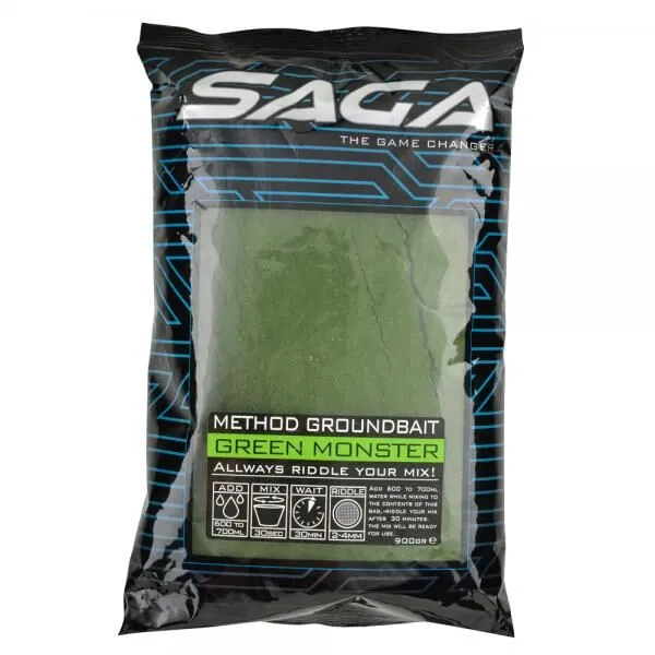 SAGA Method Groundbait Green Monster 900g 3 SAGA Method Groundbait Green Monster 900g