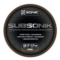 Sonik Subsonik Monofilament Brown 1200M -Gamakatsu Winkel 2308310Sonik Subsonik Monofilament Brown 1200M 3 1