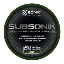 Sonik Subsonik Monofilament Green 1200M -Gamakatsu Winkel 2308321Sonik Subsonik Monofilament Green 1200M 1 1