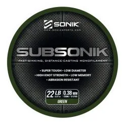 Sonik Subsonik Monofilament Green 1200M -Gamakatsu Winkel 2308322Sonik Subsonik Monofilament Green 1200M 2 1